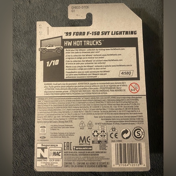 "🥦5/$25🥦" Hot Wheels '99 Ford F-150 SVT Lightning - Picture 2 of 2